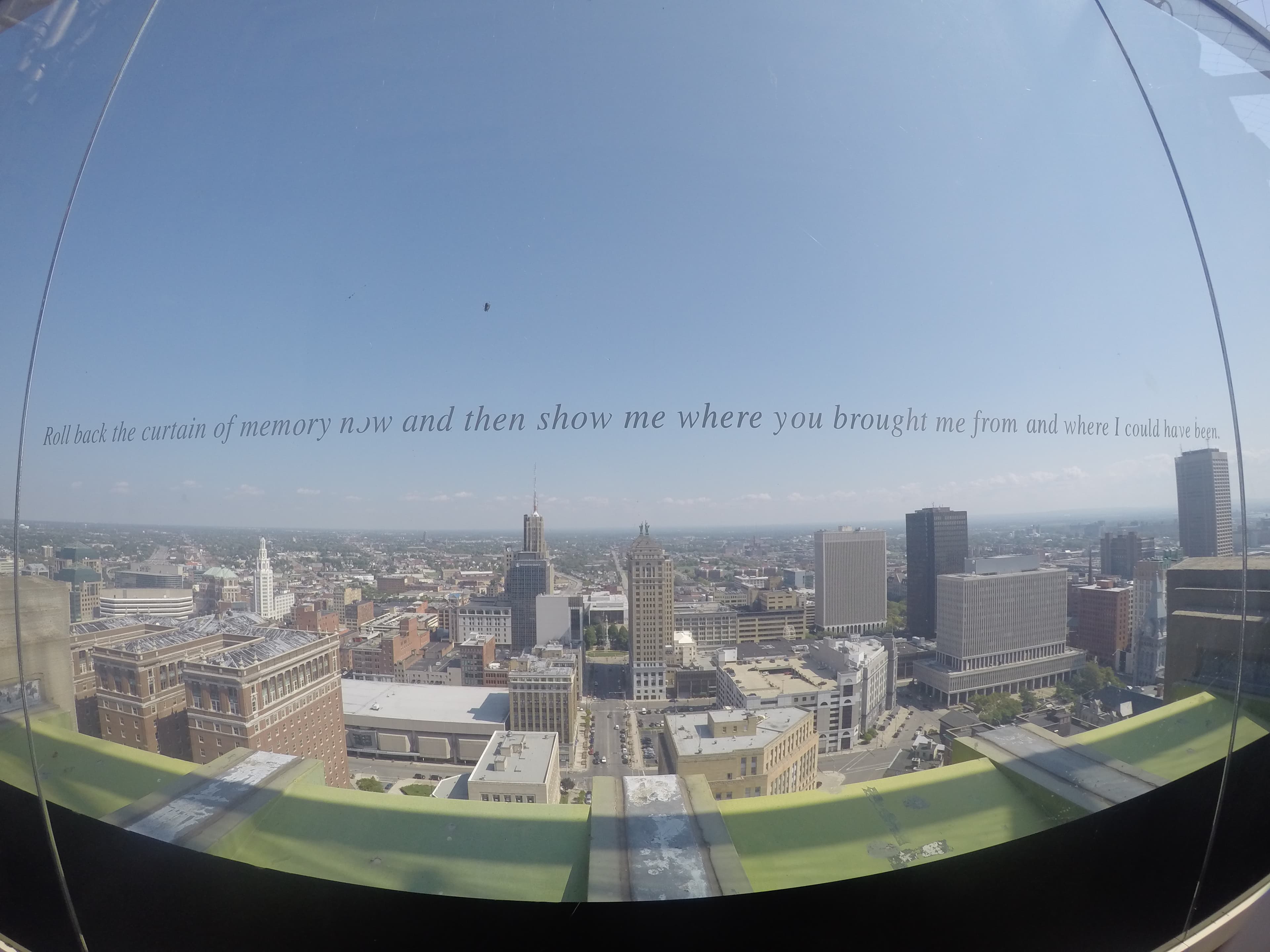 Buffalo waterfront skyline scene.